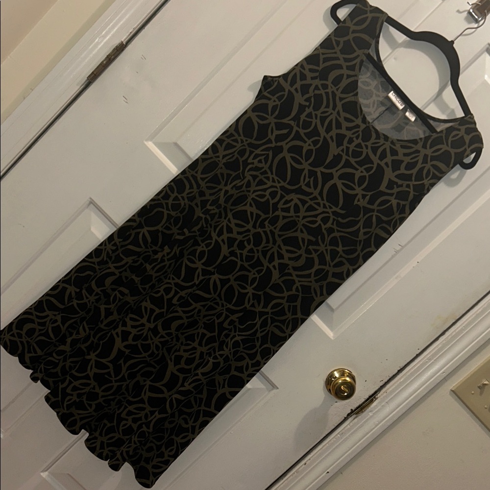Chico's Elegant Black and Brown Midi Dress. 3X. Plus size